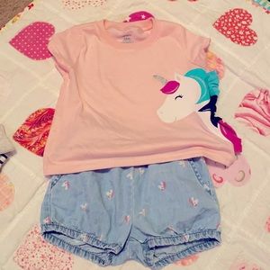 24 month short unicorn set